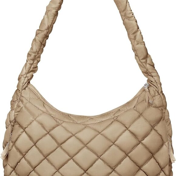 Puffer Tote Bag, Large Carryall Quilted Tote Bag for Women, Comfort Puffer Cross - Picture 1 of 6